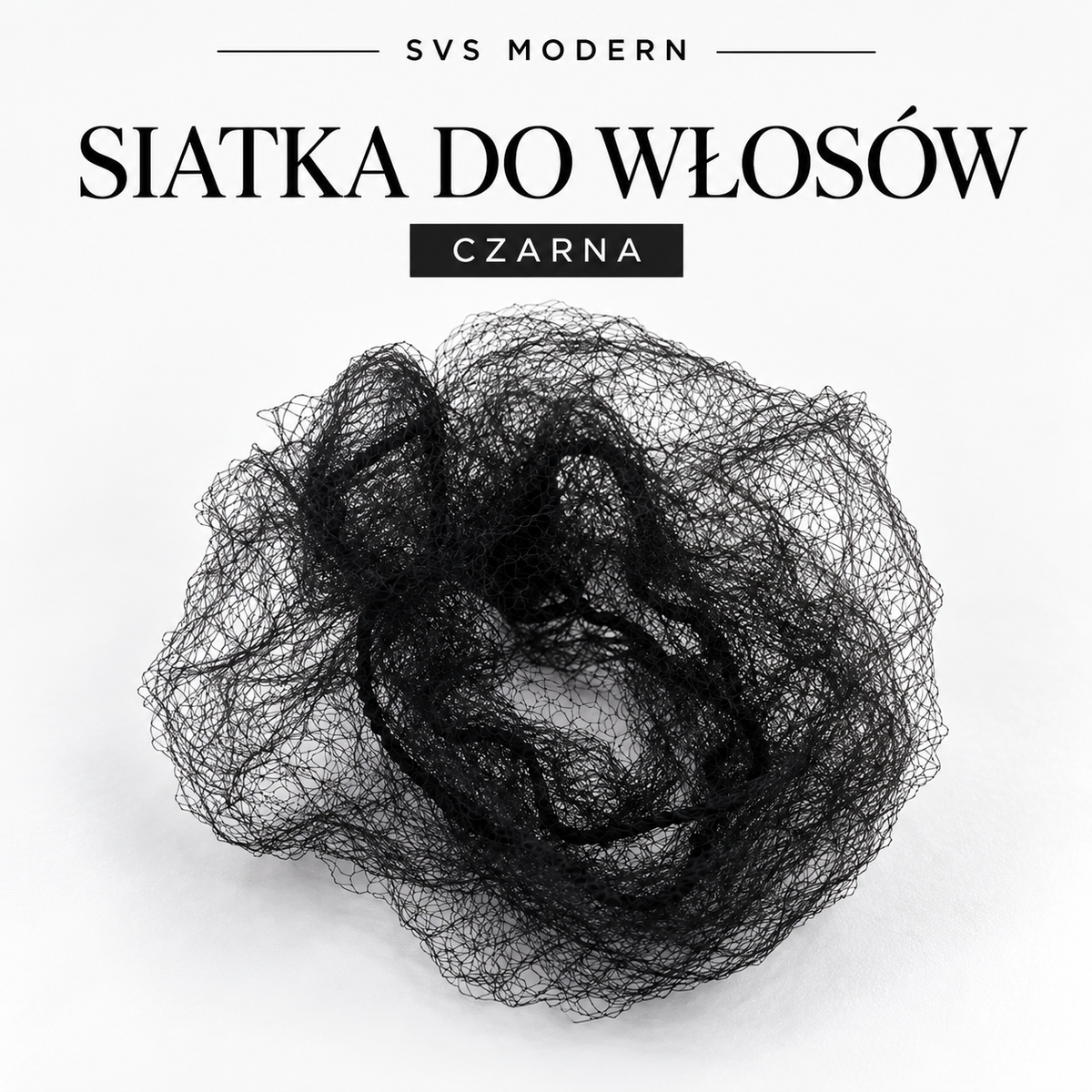 Czarna Siatka do Włosów