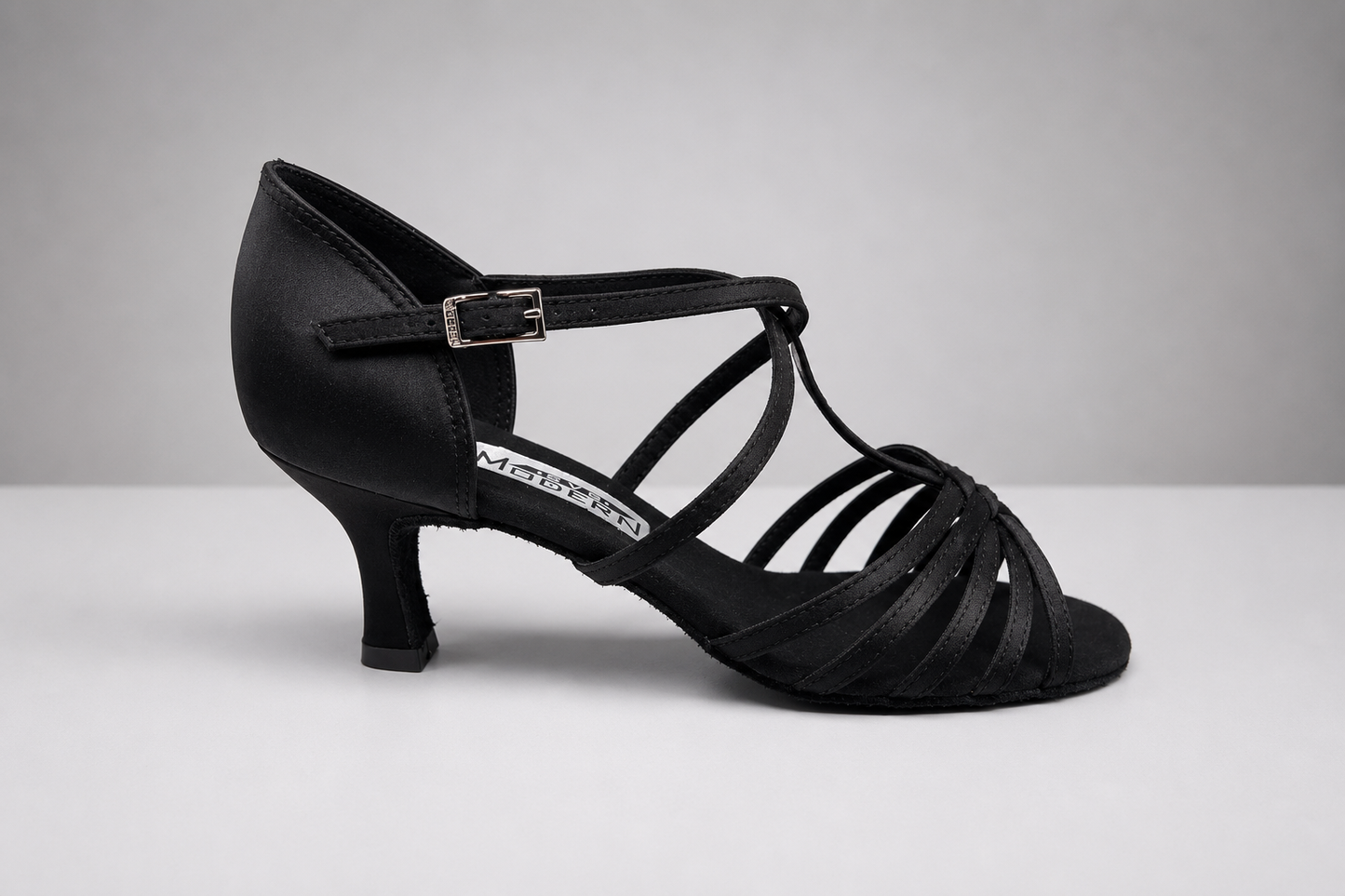 Czarne buty do tańca latino damskie – obcas 5 cm