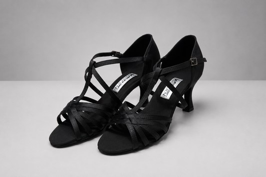 Czarne buty do tańca latino damskie – obcas 7 cm