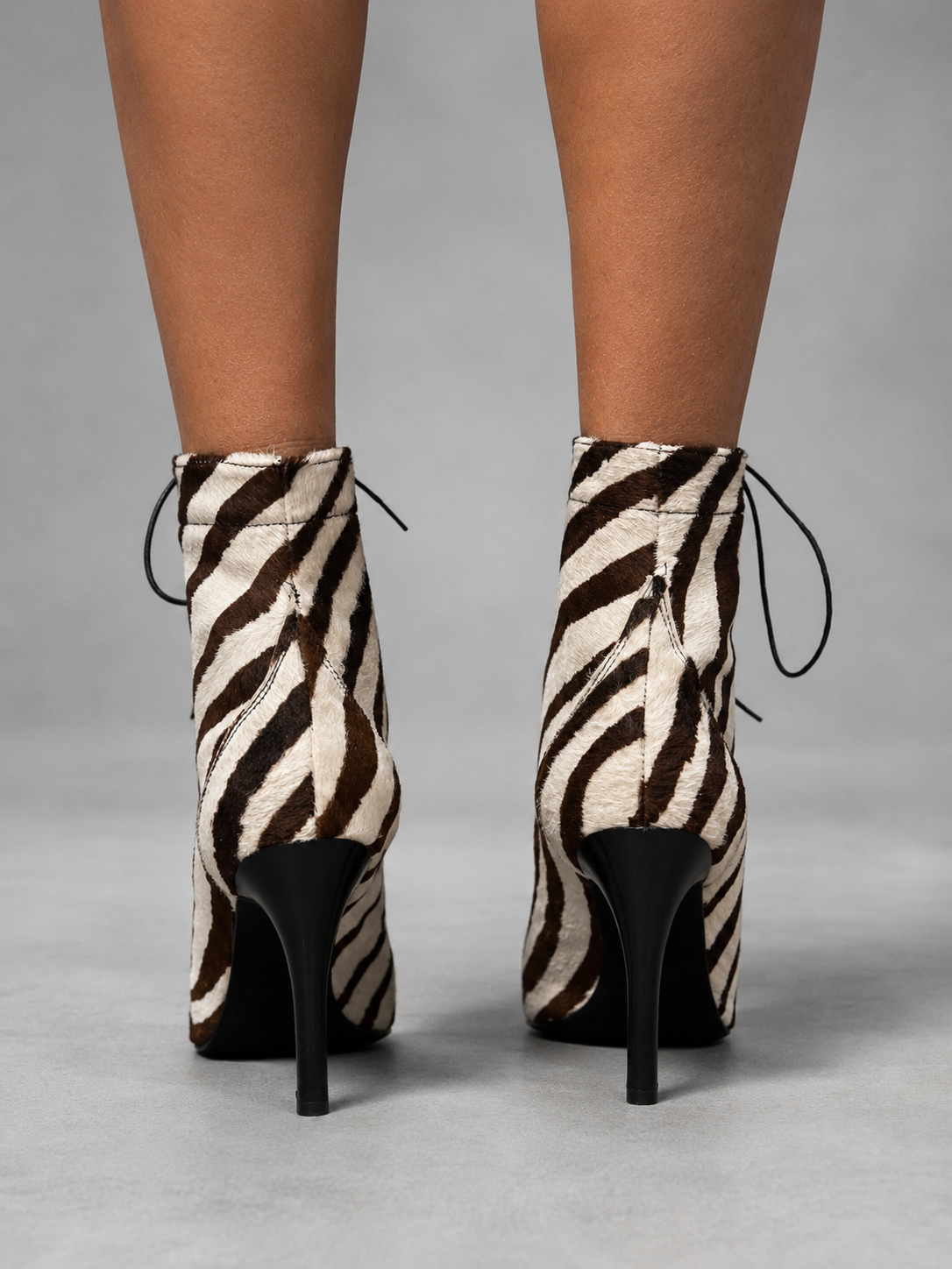 Botki do tańca High Heels 9 cm – beżowo-brązowy wzór