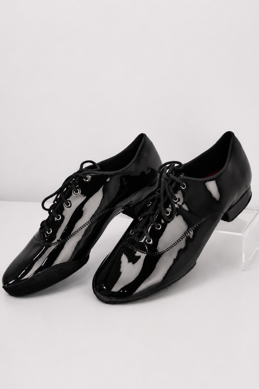 Galex – męskie buty do tańca standardowego, czarny lakier