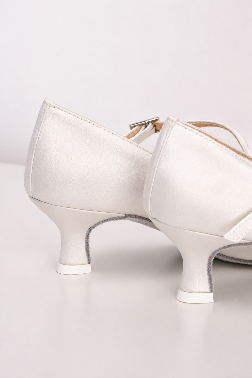 Galex – białe satynowe buty Standard do tańca, obcas 4,5 cm